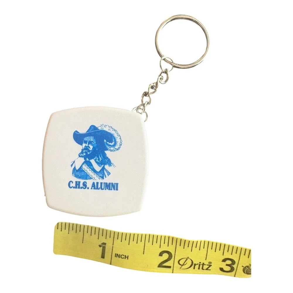 Vintage C.H.S. Alumni Retractable Tape Measure Keychain Pocket Measuring Tape
